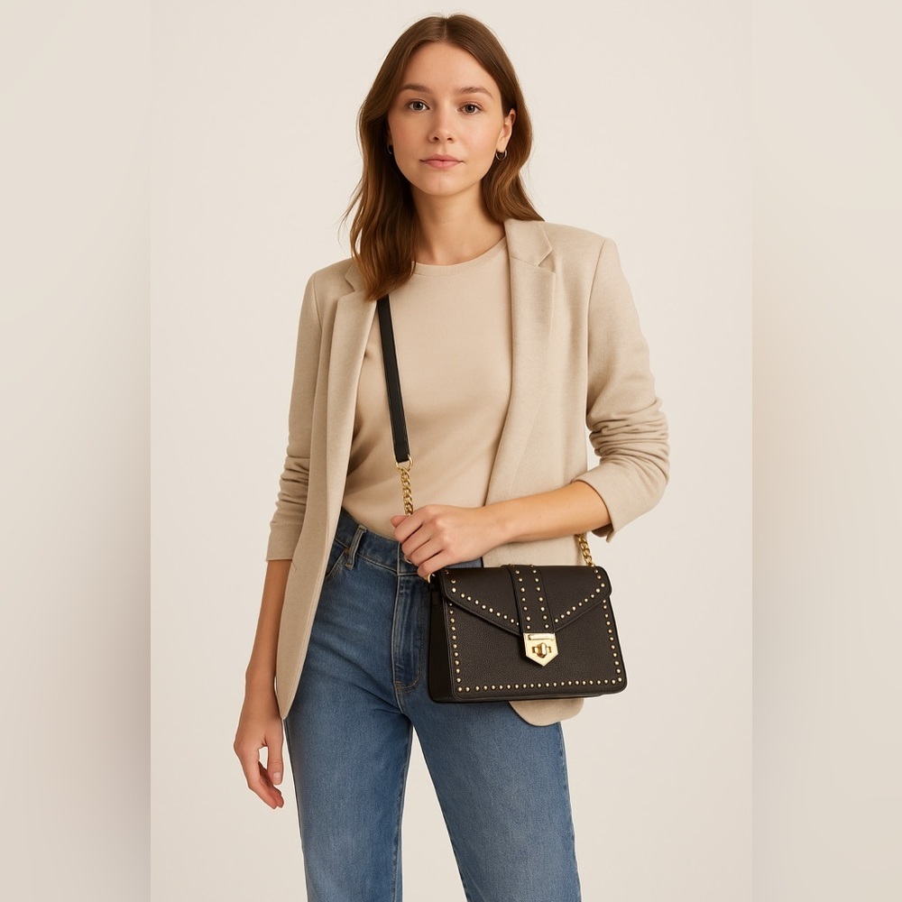 Black Andrew Marc New York Shoulder Bag